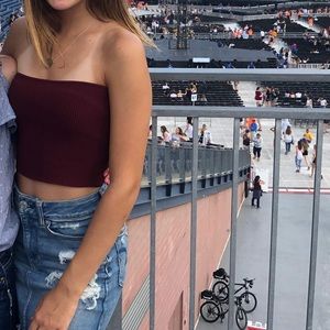 Pacsun Maroon tube top